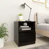 Image de vidaXL Tables de chevet 2 pcs noir 40x40x50 cm bois d'ingénierie