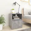 Image de vidaXL Tables de chevet 2 pcs gris béton 40x40x50 cm bois d'ingénierie