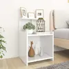 Image de vidaXL Table de chevet blanc 40x35x60 cm bois d'ingénierie