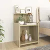 Image de vidaXL Tables de chevet 2pcs chêne sonoma 40x35x60cm bois d'ingénierie