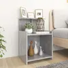 Image de vidaXL Table de chevet gris béton 40x35x60 cm bois d'ingénierie