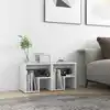 Image de vidaXL Tables de chevet 2 pcs blanc 40x30x40 cm bois d'ingénierie