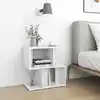 Image de vidaXL Tables de chevet 2 pcs blanc brillant bois d'ingénierie