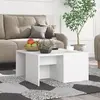 Image de vidaXL Tables basses 4 pcs blanc 33x33x33 cm bois d'ingénierie