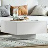 Image de vidaXL Table basse blanc 60x60x31,5 cm bois d'ingénierie