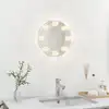 Image de vidaXL Miroir mural sans cadre avec lampes LED Rond Verre