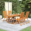 Image de vidaXL Ensemble à manger de jardin 5 pcs Bois d'acacia massif 150-200 cm