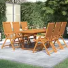 Image de vidaXL Ensemble à manger de jardin 7 pcs Bois d'acacia massif 150-200 cm