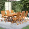 Image de vidaXL Ensemble à manger de jardin 7 pcs Bois d'acacia massif 160-240 cm