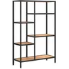 Image de vidaXL Étagère à Livres Bibliothèque Étagère de Rangement Meuble de Bureau Maison Intérieur 80x30x120 cm Acier et Bois d'Ingénierie