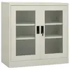 Image de vidaXL Armoire de bureau Gris clair 90x40x90 cm Acier