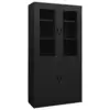 Image de vidaXL Armoire de bureau Noir 90x40x180 cm Acier