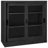 Image de vidaXL Armoire à portes coulissantes Anthracite 90x40x90 cm Acier