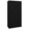 Image de vidaXL Armoire de bureau avec porte coulissante Noir 90x40x180cm Acier