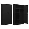 Image de vidaXL Armoire à casiers Noir 90x40x180 cm Acier