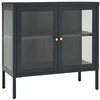 Image de vidaXL Buffet Anthracite 70x35x70 cm Acier et verre