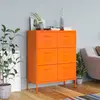 Image de vidaXL Armoire à tiroirs Orange 80x35x101,5 cm Acier