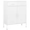 Image de vidaXL Armoire de rangement Blanc 80x35x101,5 cm Acier