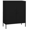 Image de vidaXL Meuble de rangement en acier noir 80 x 35 x 101 cm