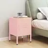 Image de vidaXL Table de chevet Rose 35x35x51 cm Acier