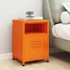 Image de vidaXL Table de chevet Orange 35x35x51 cm Acier