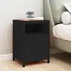 Image de vidaXL Table de chevet Noir 35x35x51 cm Acier