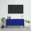 Image de vidaXL Meuble TV Bleu marine 105x35x50 cm Acier