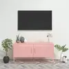 Image de vidaXL Meuble TV Rose 105x35x50 cm Acier