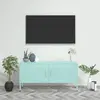 Image de vidaXL Meuble TV Vert menthe 105x35x50 cm Acier