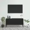 Image de vidaXL Meuble TV Noir 105x35x50 cm Acier