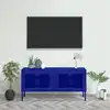 Image de vidaXL Meuble TV Bleu marine 105x35x50 cm Acier