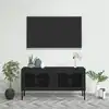 Image de vidaXL Meuble TV Noir 105x35x50 cm Acier