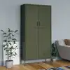 Image de vidaXL Garde-robe Vert olive 90x50x180 cm Acier