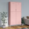 Image de vidaXL Garde-robe Rose 90x50x180 cm Acier