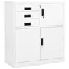 Image de vidaXL Armoire de bureau Blanc 90x40x102 cm Acier