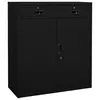 Image de vidaXL Armoire de bureau Noir 90x40x102 cm Acier