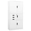 Image de vidaXL Armoire de bureau Blanc 90x40x180 cm Acier