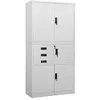 Image de vidaXL Armoire de bureau gris clair 90 x 40 x 180 cm en acier
