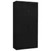 Image de vidaXL Armoire de bureau Noir 90x40x180 cm Acier