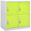 Image de vidaXL Armoire à clé Gris Clair et Vert 90 x 45 x 92,5 cm Acier