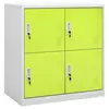 Image de vidaXL Armoire à casiers Gris clair et vert 90x45x92,5 cm Acier
