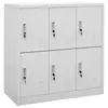 Image de vidaXL Armoire à casiers Gris clair 90x45x92,5 cm Acier