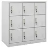 Image de vidaXL Armoire à casiers Gris clair 90x45x92,5 cm Acier
