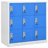 Image de vidaXL Armoire à casiers Gris clair et bleu 90x45x92,5 cm Acier
