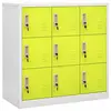 Image de vidaXL Armoire à casiers Gris clair et vert 90x45x92,5 cm Acier