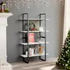 Image de vidaXL Bibliothèque à 4 niveaux Blanc 80x30x140 cm bois d'ingénierie
