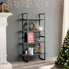 Image de vidaXL Bibliothèque à 4 niveaux Gris 80x30x140 cm Bois de pin massif