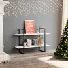 Image de vidaXL Bibliothèque à 2 niveaux blanc 100x30x70 cm bois d'ingénierie