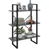 Image de vidaXL Bibliothèque gris 80x30x105 cm bois d'ingénierie