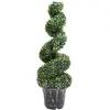 Image de vidaXL Plante de buis artificiel en spirale avec pot Vert 100 cm
